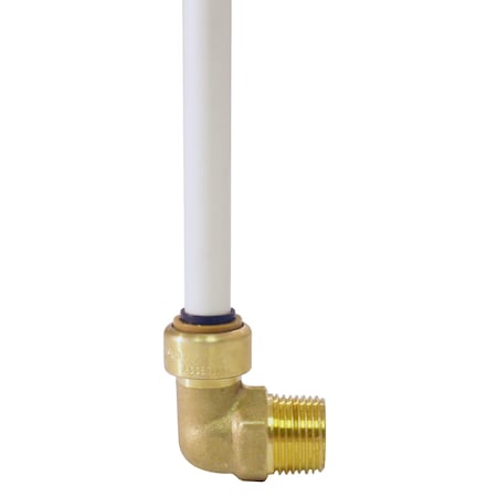 Apollo 1/4 in. Brass Push-To-Connect x 3/8 in. Male Pipe Thread 90-Degree Elbow FSBME1438